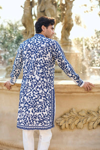 Blue Thread Work Kurta Set