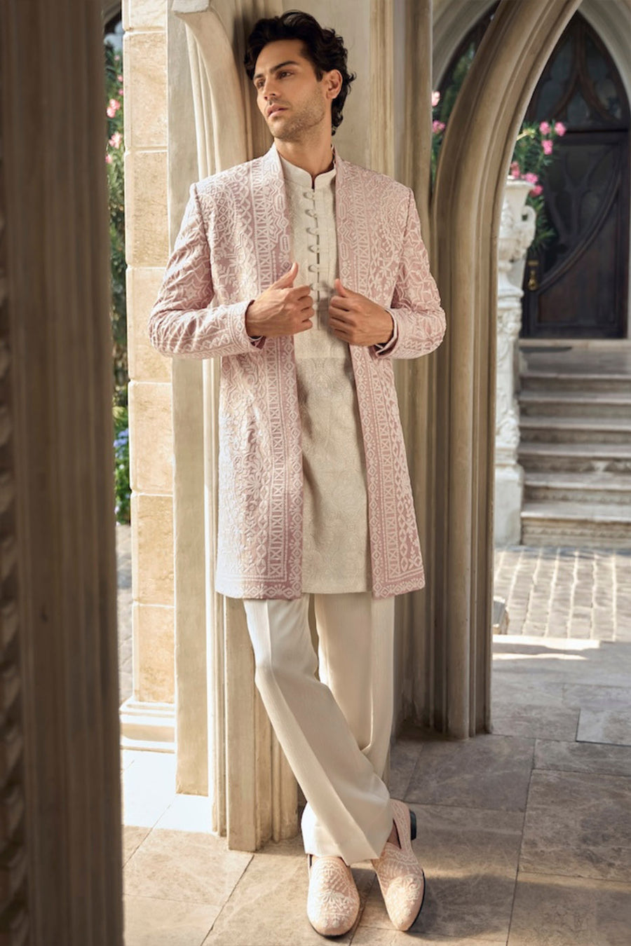 Dusty Rose Open Jacket Set