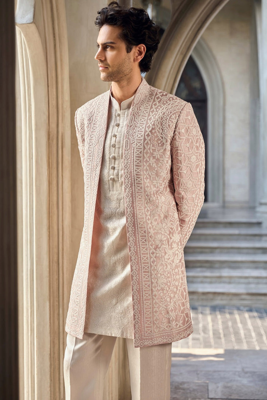 Dusty Rose Open Jacket Set