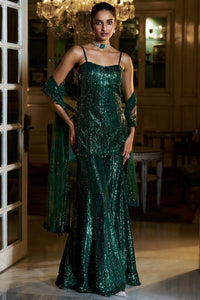 Emerald Green Sharara Set