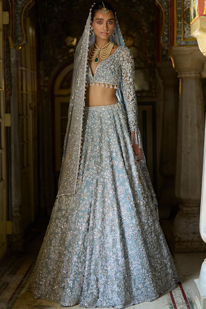 Ice Blue Lehenga Set