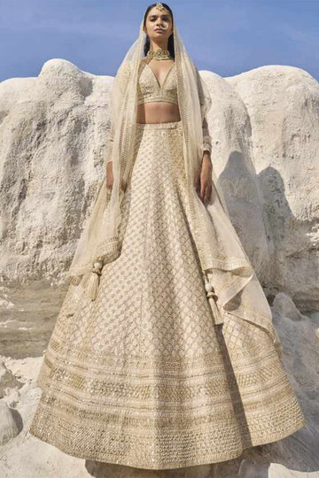 Ivory Gota Patti Lehenga Set