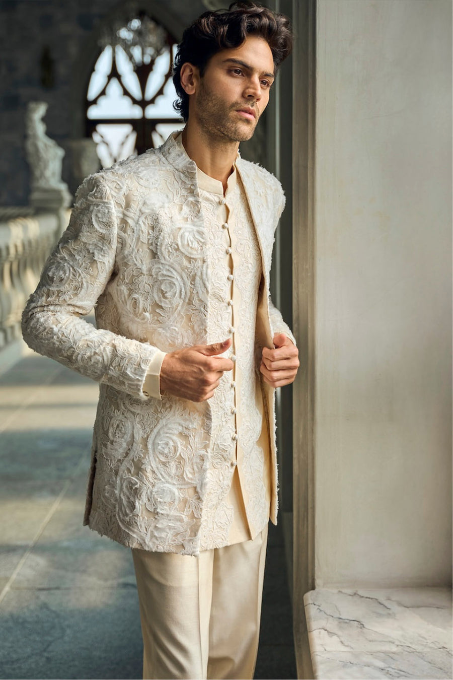 Ivory Nude Jacket Set