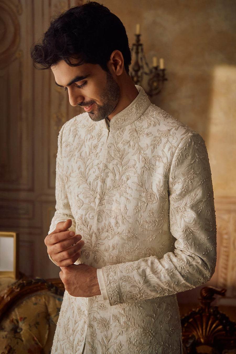 Ivory Sherwani Set