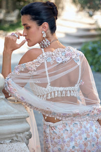 Multi-Coloured Pearl Lehenga Set