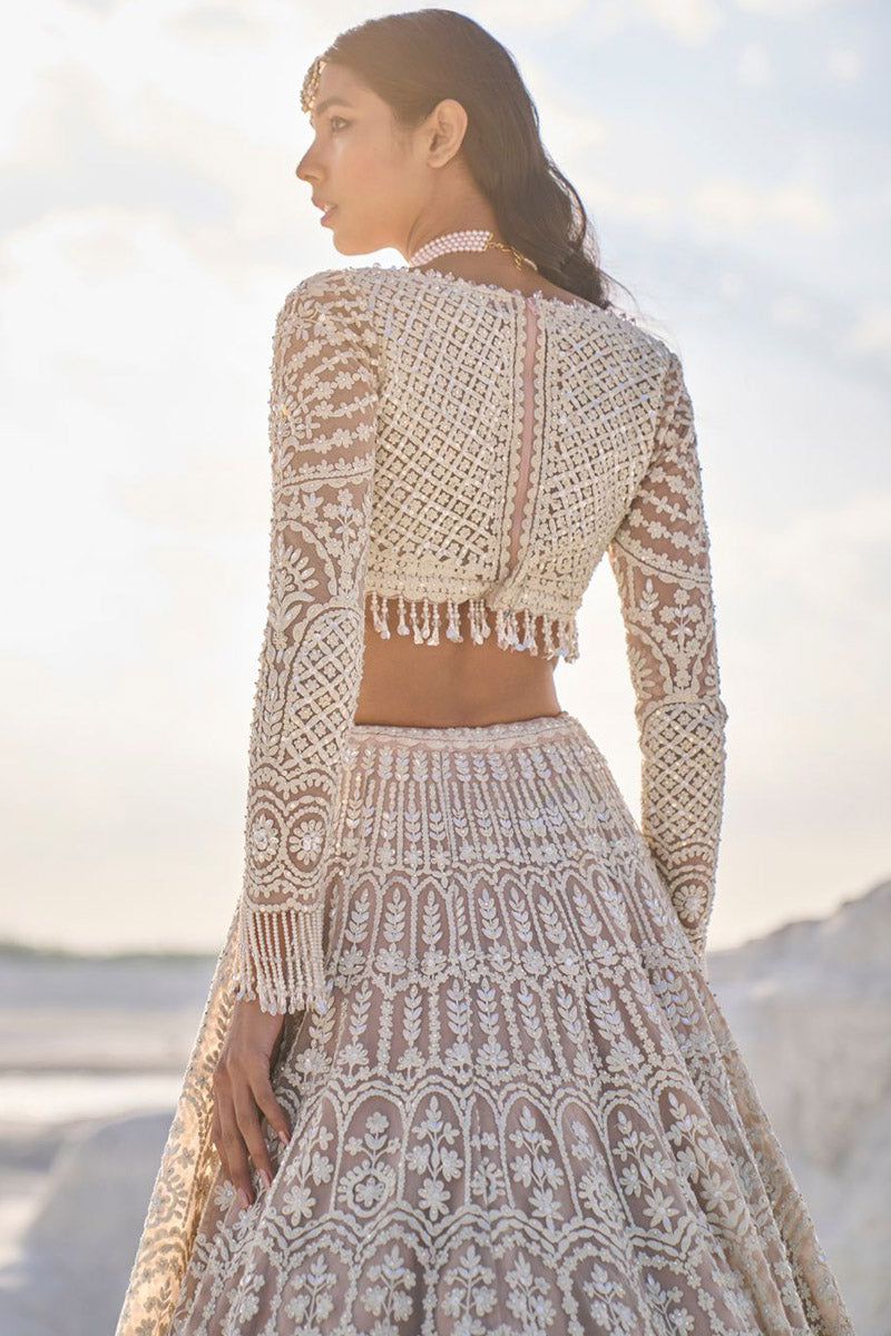 Nude Cream Dori Lehenga Set