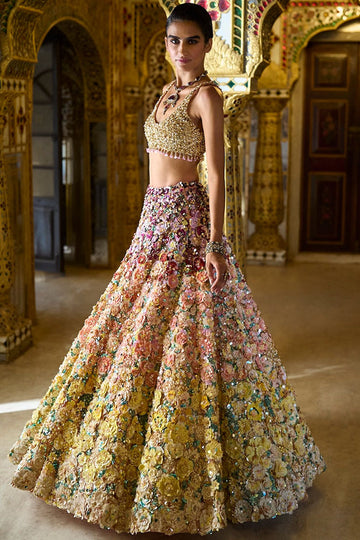 Ombre Multi-Coloured Lehenga Set