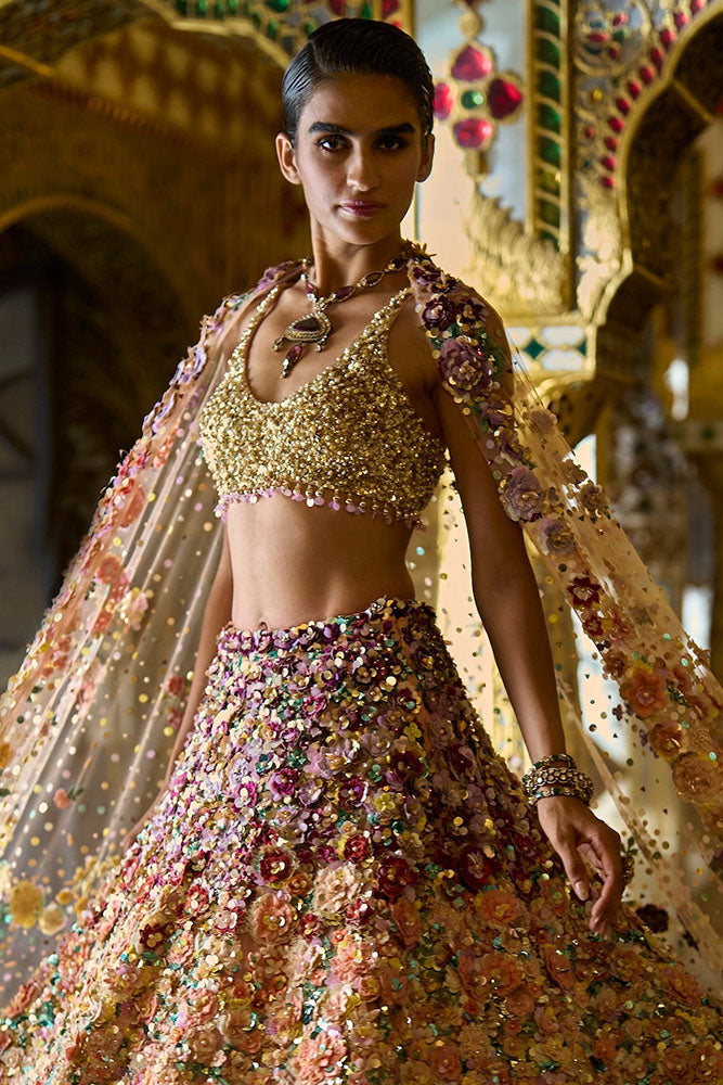 Ombre Multi-Coloured Lehenga Set