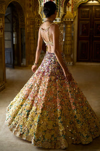 Ombre Multi-Coloured Lehenga Set