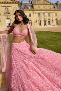 Pink Sequin Lehnega Set