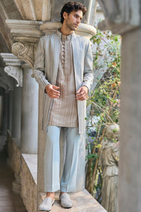 Sage Green Open Jacket Set