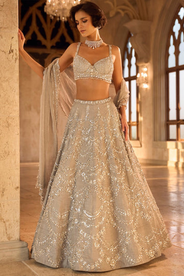 Silver Chandelier Lehenga Set