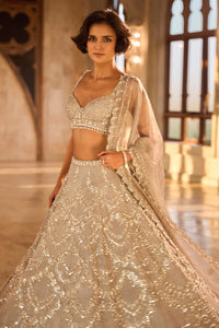 Silver Chandelier Lehenga Set