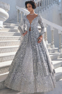 Silver Cut Work Jacket Lehenga Set
