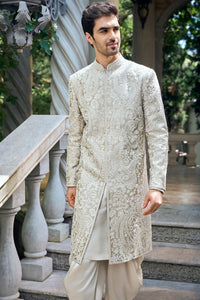 Champagne Paisley Sherwani Set