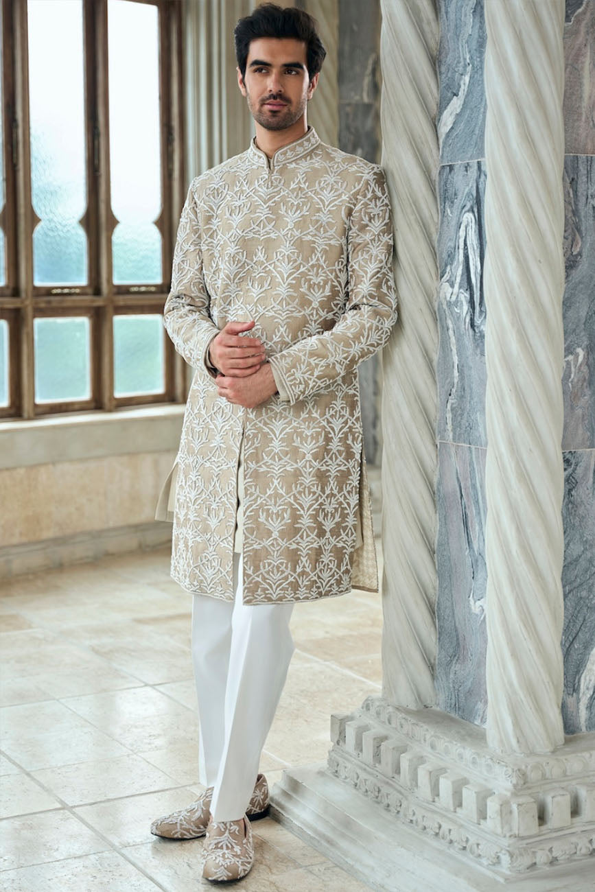 Coffee Sherwani Set