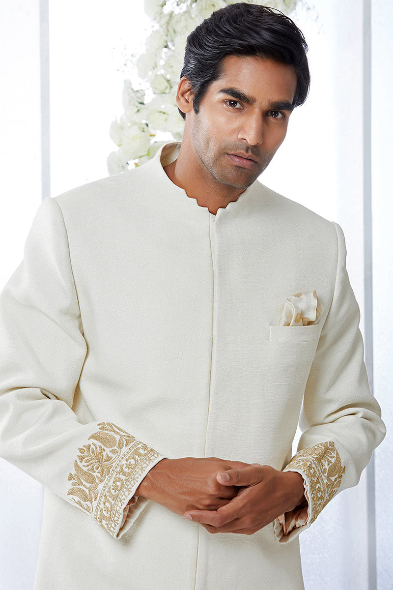 Ivory Sherwani Set