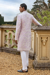 Mauve Pearl Short Sherwani Set