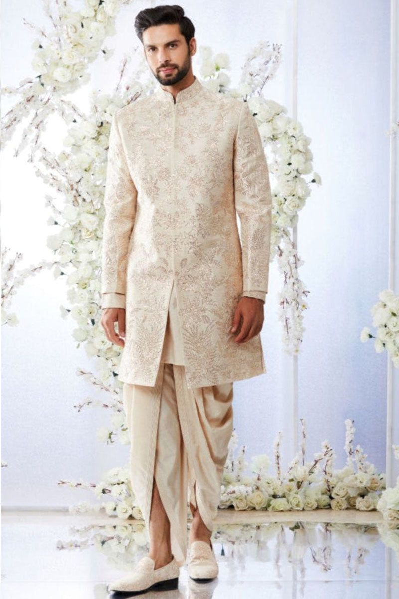 Rose Gold Sherwani Set