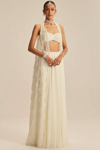 Off White Pearl & Mirror Jacket Set