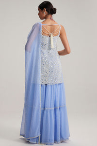 Dew Blue Kurta & Sharara Set