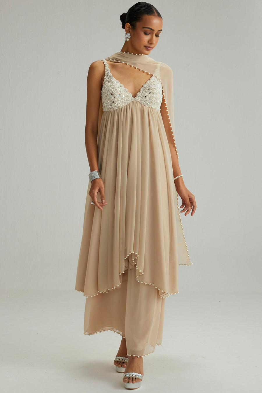 Light Beige Kurta Set