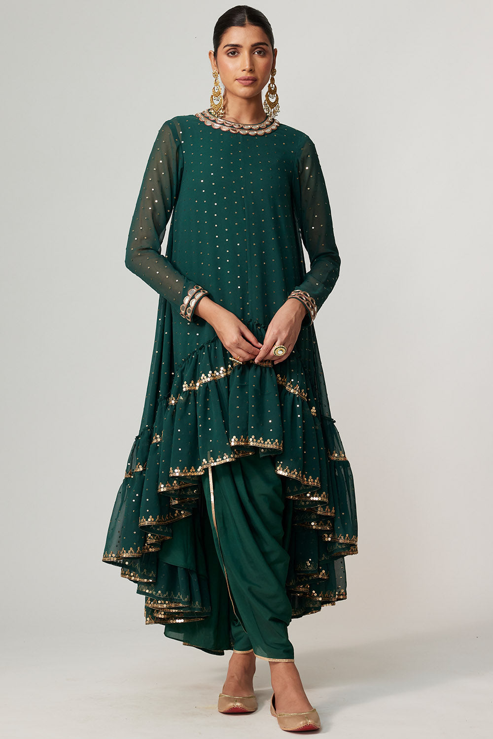 Jade Green Dhoti Kurta Set