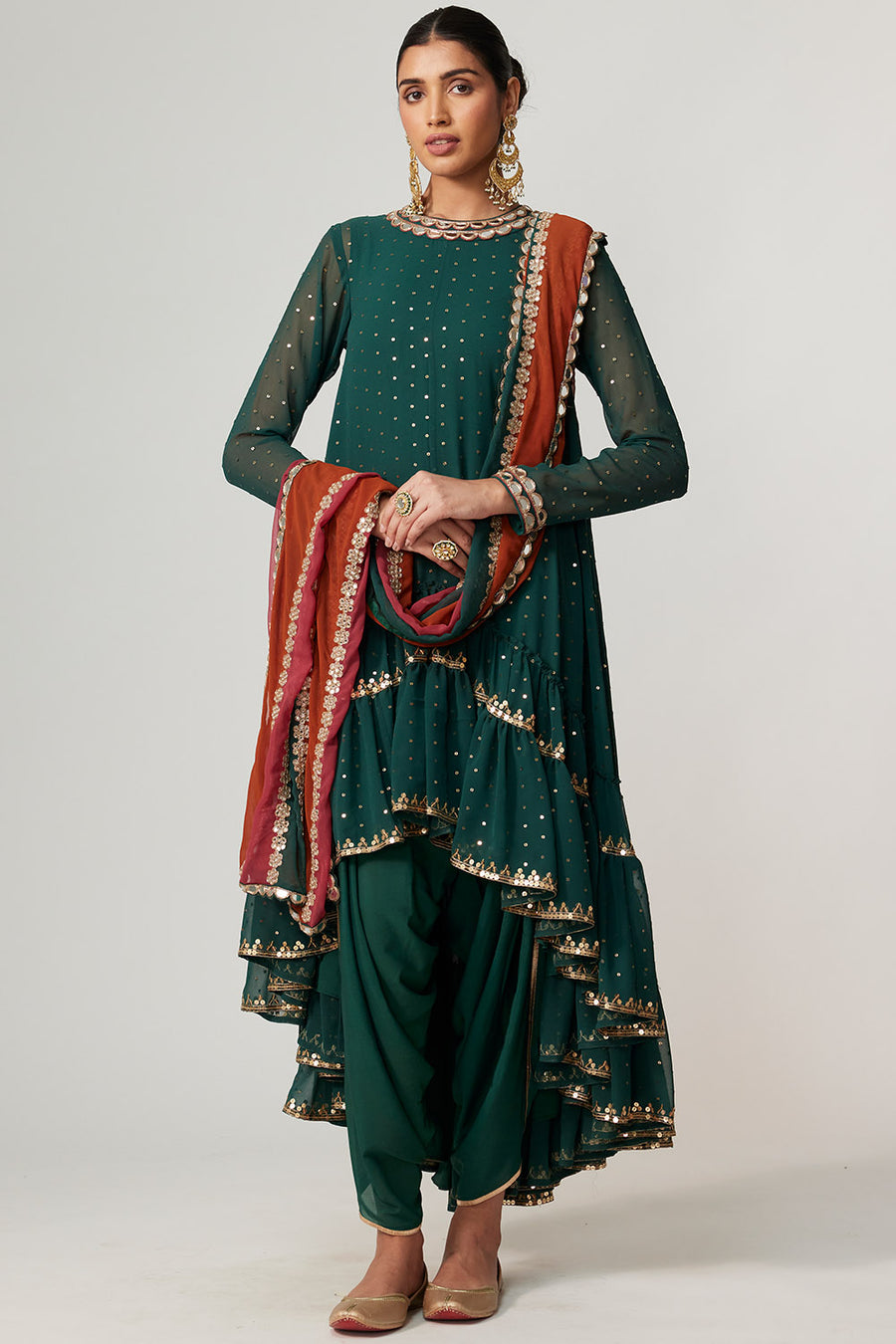 Jade Green Dhoti Kurta Set