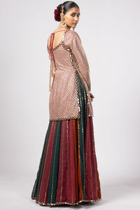 Jade Green Kurta Lehenga Pants Set