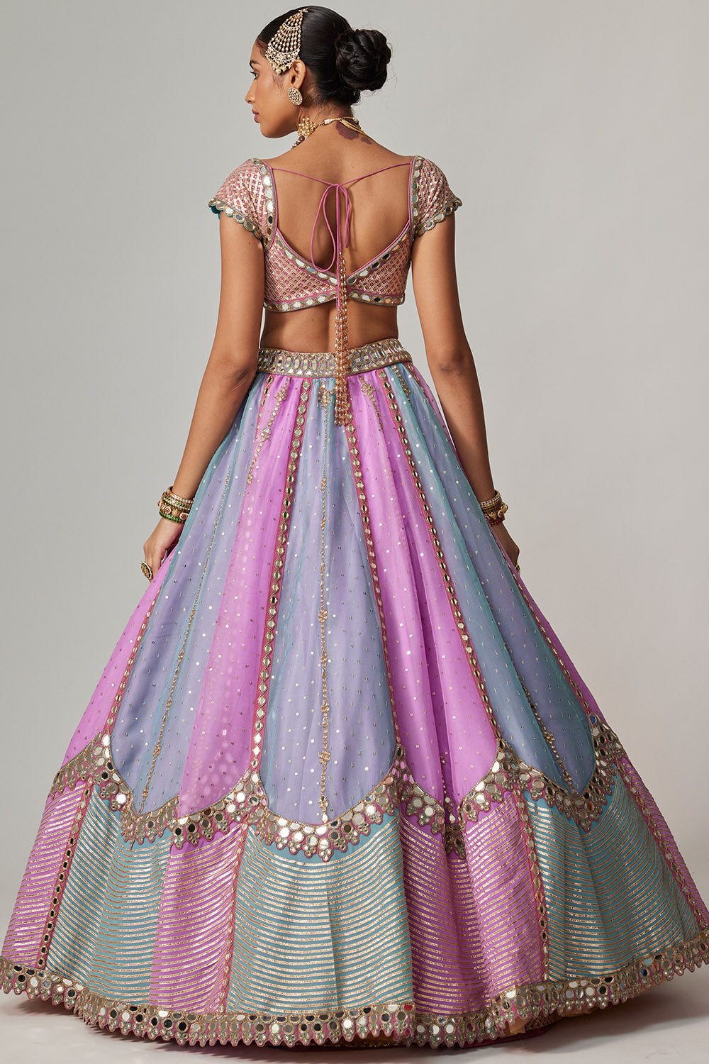 Mauve Multicolor Lehenga Set