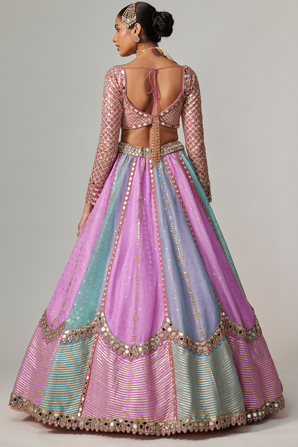 Mauve Multicolor Lehenga Set