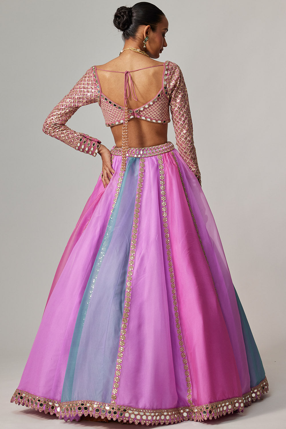 Mauve Multicolor Lehenga Set
