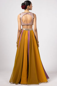 Green Lehenga Pants Set