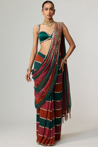 Cranberry Multicolour Saree