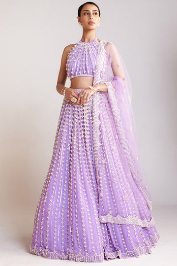 Lilac Chandelier Pearl Lehenga