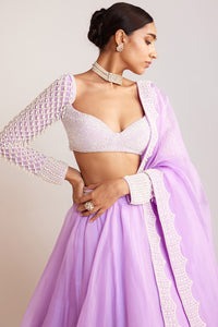 Lilac Pearl Embellished Lehenga