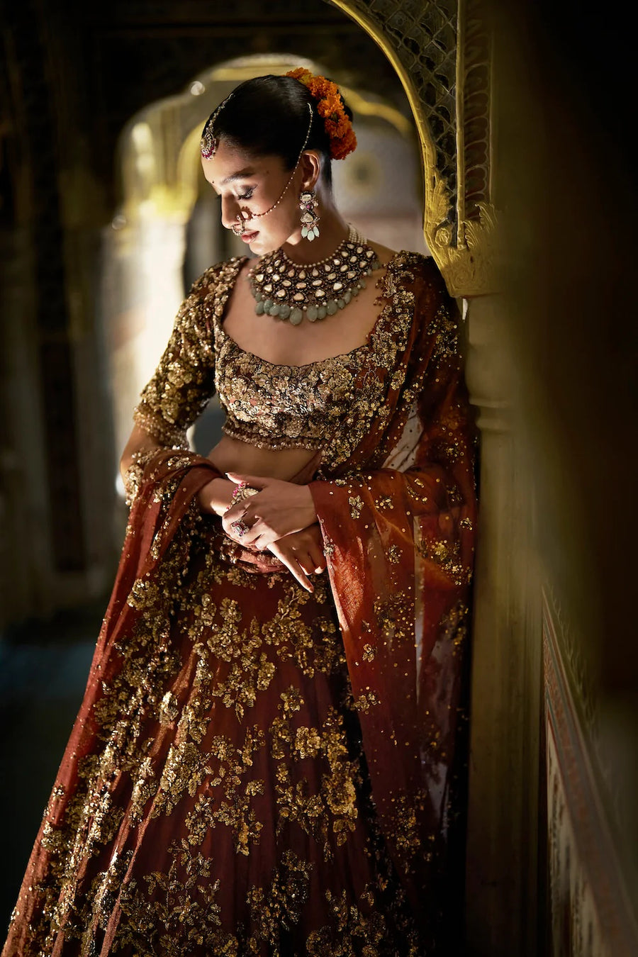 Bronze Gold Lehenga Set