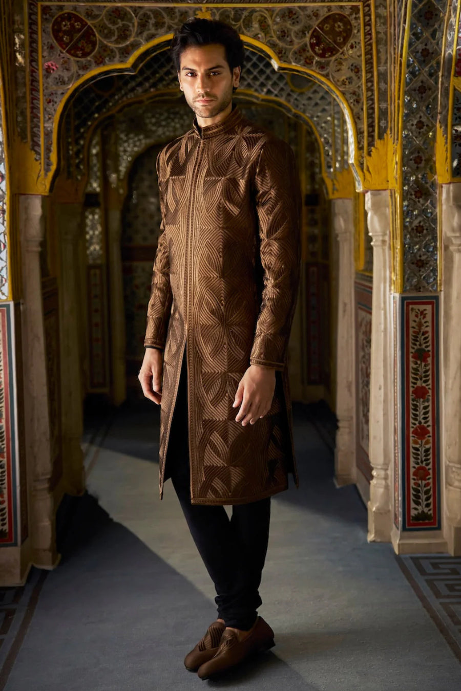Bronze Sherwani Set