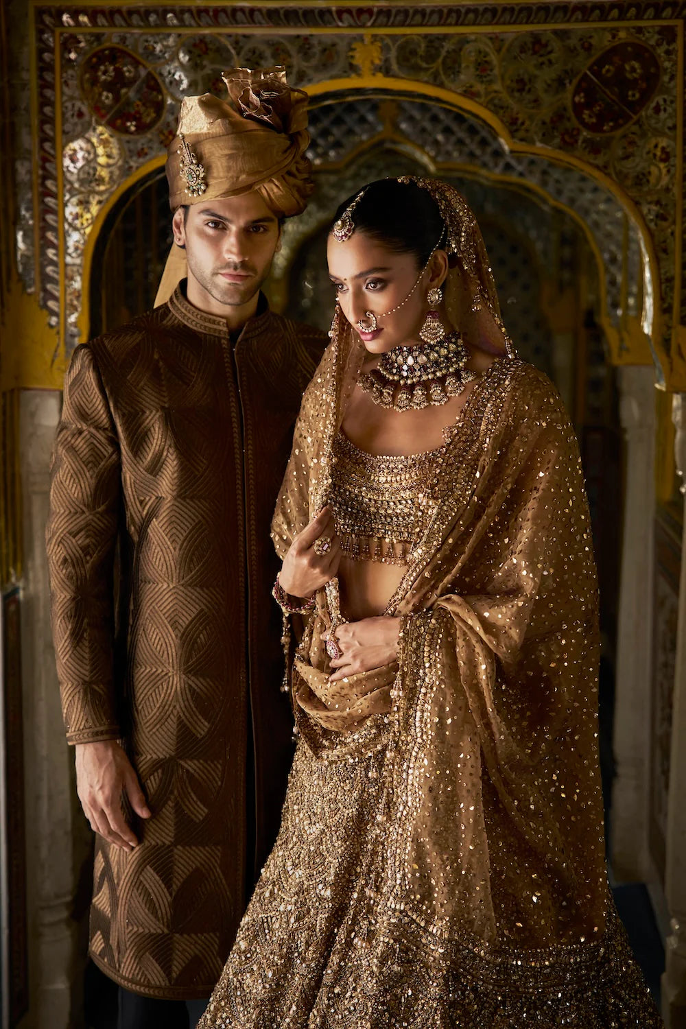 Bronze Sherwani Set