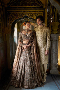 Copper Jade Lehenga Set