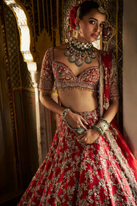 Red Zardosi Lehenga Set