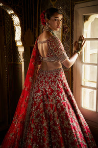 Red Zardosi Lehenga Set