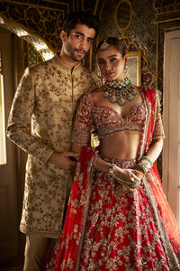 Red Zardosi Lehenga Set