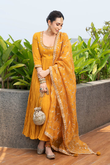 Mustard Anarkali