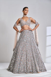 Caramel Sequin Lehenga Set