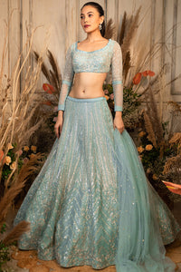 POWDER BLUE ORCHID Lehenga