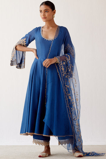 Blue Dori Embroidered Anarkali Set