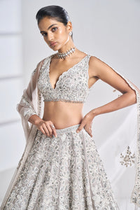 Grey Pearl Lehenga Set