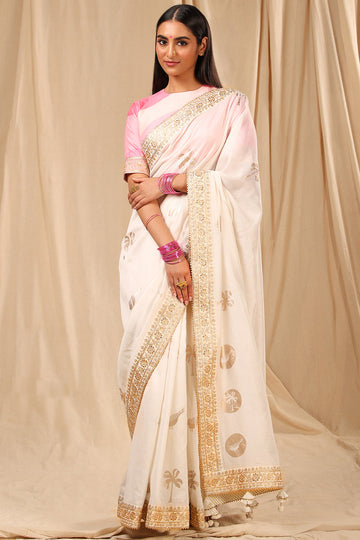 Ivory Vintage Fiona Saree