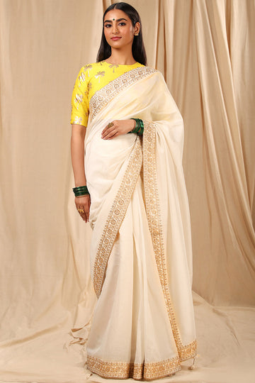 Ivory  Lily Saree